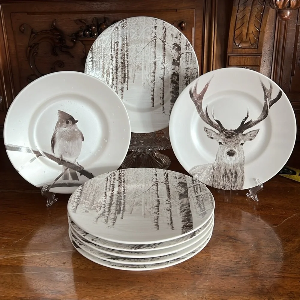Pier 1 Imports 1 “Winter Forest” Accent Plate